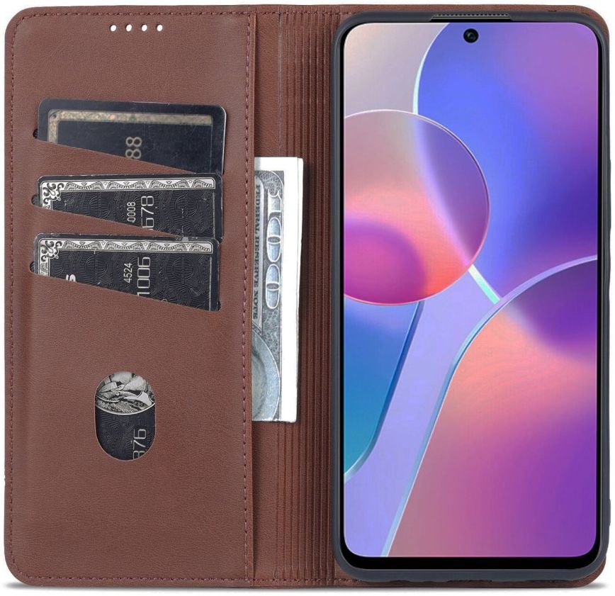 AZNS Honor X8 Hoesje Wallet Book Case Kunstleer Coffee afbeelding 1