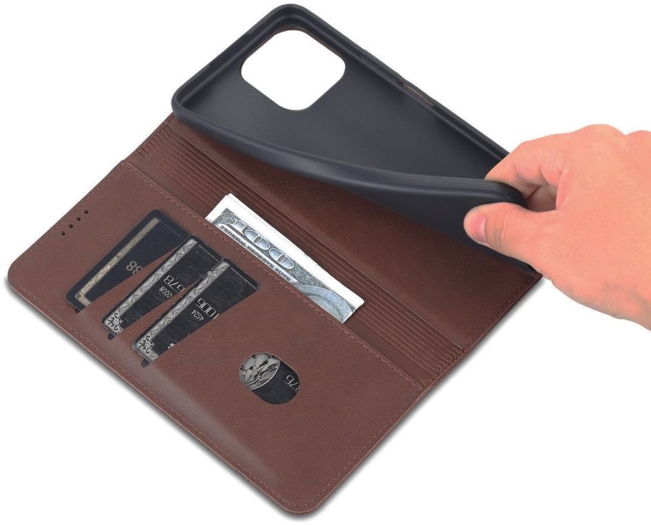 AZNS Honor X8 Hoesje Wallet Book Case Kunstleer Coffee afbeelding 4