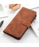 KHAZNEH Xiaomi Redmi 10C Hoesje Retro Wallet Book Case Bruin
