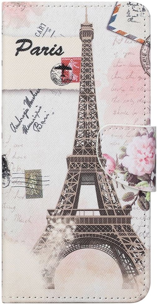 Xaomi Redmi 10C Hoesje Portemonnee Book Case Eiffeltoren Print afbeelding 1
