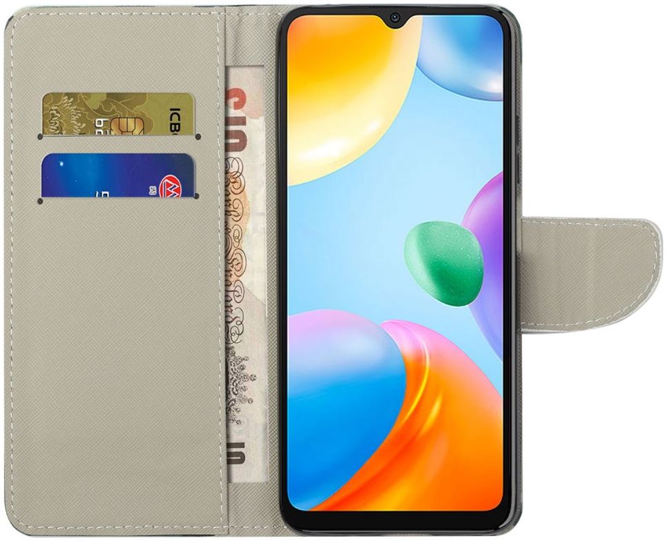 Xaomi Redmi 10C Hoesje Portemonnee Book Case Eiffeltoren Print afbeelding 2