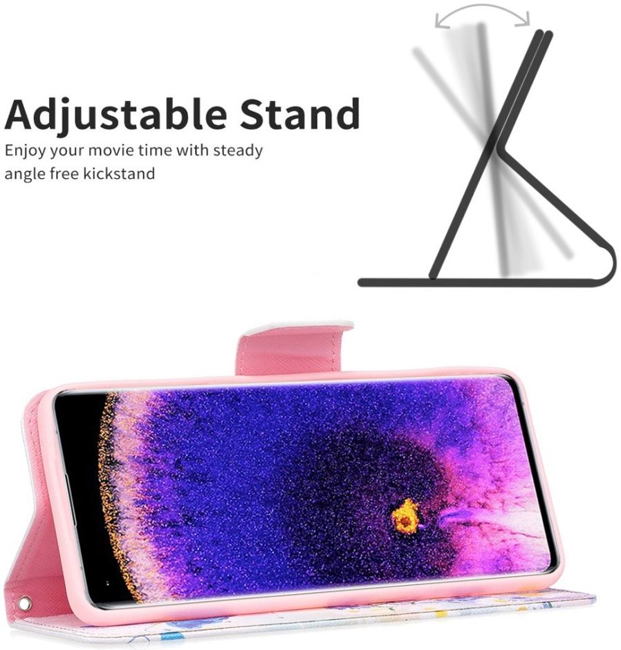 Oppo A57 / A57s / A77 Hoesje Portemonnee Book Case Vlinder Print afbeelding 4