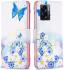 Oppo A57 / A57s / A77 Hoesje Portemonnee Book Case Vlinder Print afbeelding 2