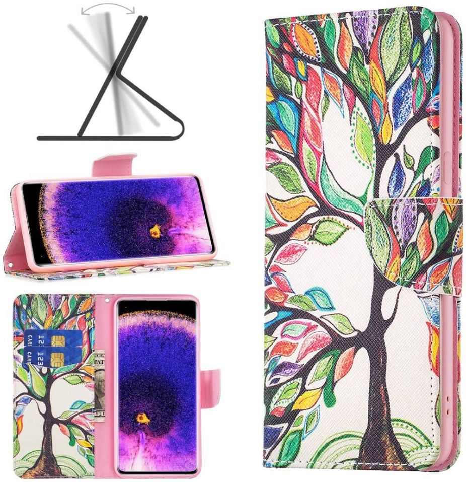 Oppo A57 / A57s / A77 Hoesje Portemonnee Book Case Tree Print afbeelding 5