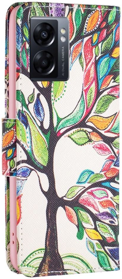Oppo A57 / A57s / A77 Hoesje Portemonnee Book Case Tree Print afbeelding 8