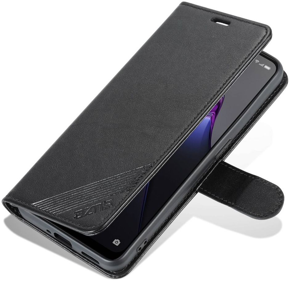 AZNS Oppo Reno 8 Pro Hoesje Wallet Book Case Kunstleer Zwart afbeelding 2
