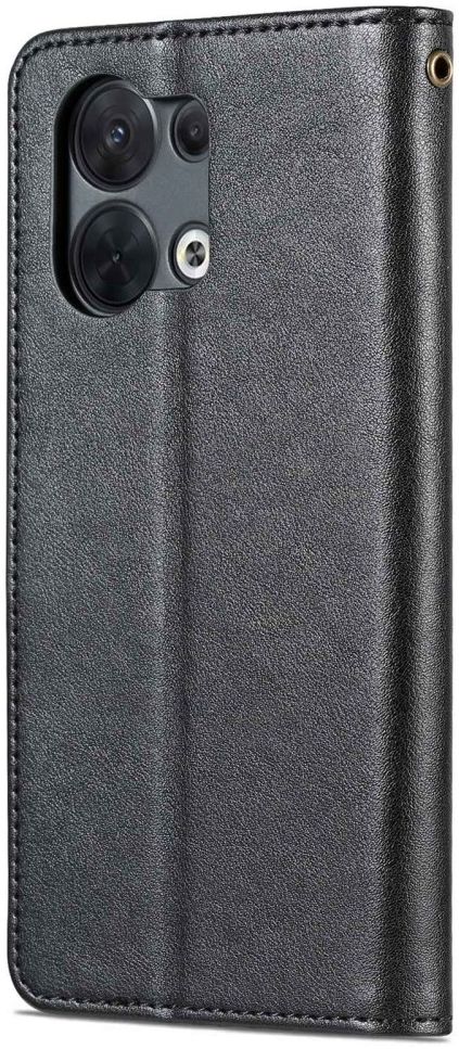 AZNS Oppo Reno 8 Pro Hoesje Wallet Book Case Kunstleer Zwart afbeelding 9