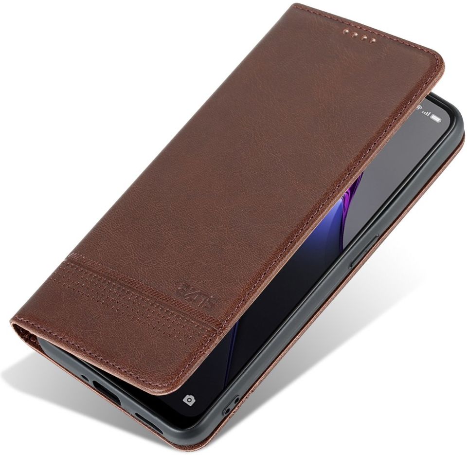 AZNS Oppo Reno 8 Hoesje Wallet Book Case Kunstleer Coffee afbeelding 2
