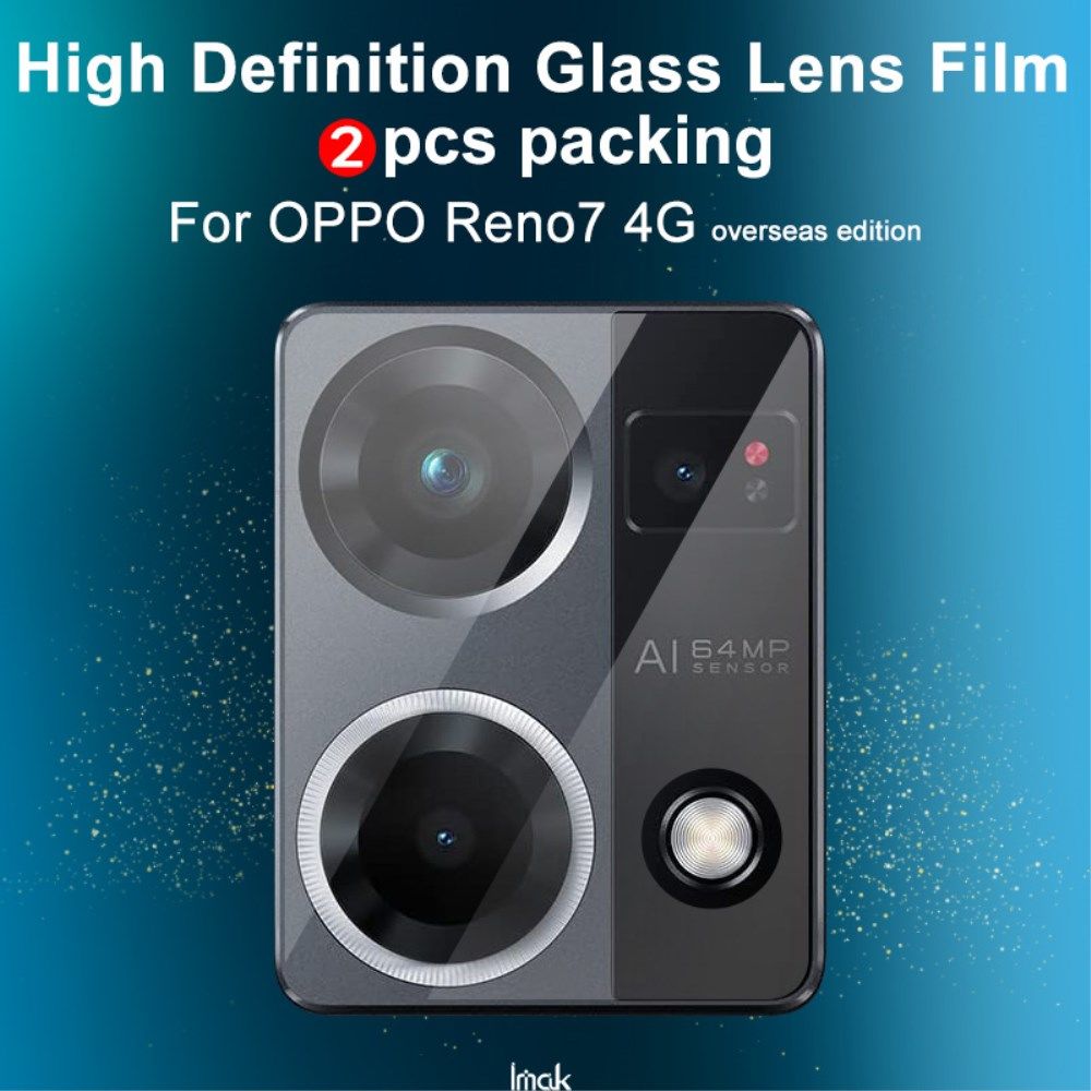 Imak Oppo Reno 7 Camera Lens Protector Tempered Glass (2-Pack) afbeelding 4