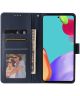 Samsung Galaxy A52 / A52S Hoesje Wallet Book Case Kunstleer Blauw