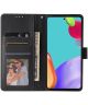 Samsung Galaxy A52 / A52S Hoesje Wallet Book Case Kunstleer Zwart