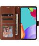 Samsung Galaxy A52 / A52S Hoesje Wallet Book Case Kunstleer Bruin