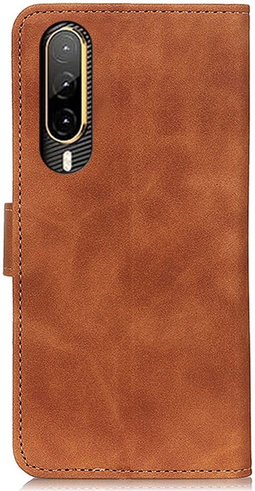 KHAZNEH HTC Desire 22 Pro Hoesje Retro Wallet Book Case Bruin afbeelding 7