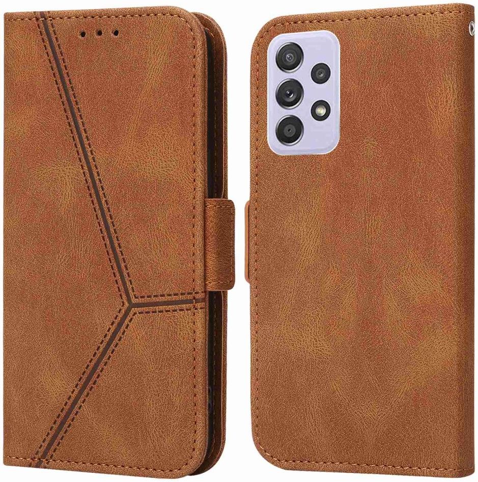 Samsung Galaxy A52 / A52S Hoesje Kunstleer Wallet Book Case Bruin afbeelding 2