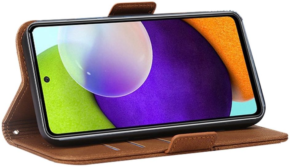 Samsung Galaxy A52 / A52S Hoesje Kunstleer Wallet Book Case Bruin afbeelding 3