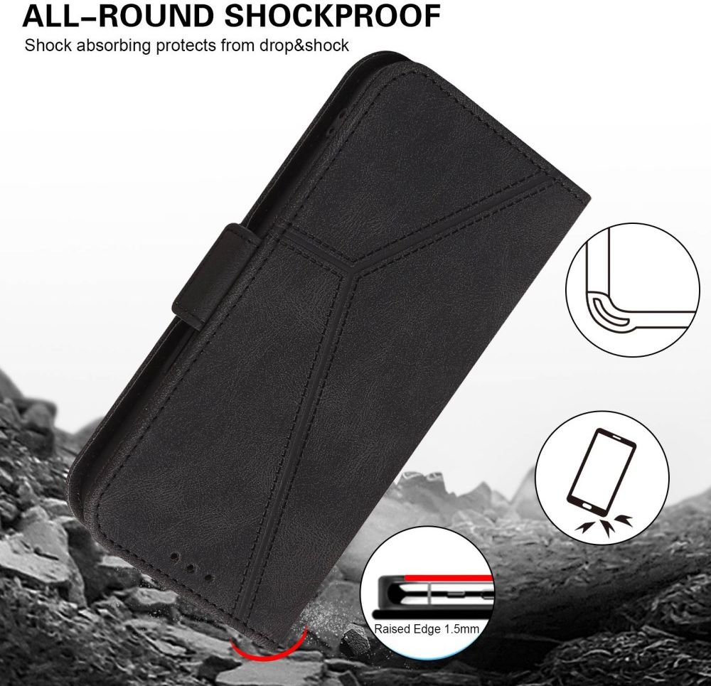Samsung Galaxy A52 / A52S Hoesje Kunstleer Wallet Book Case Zwart afbeelding 4