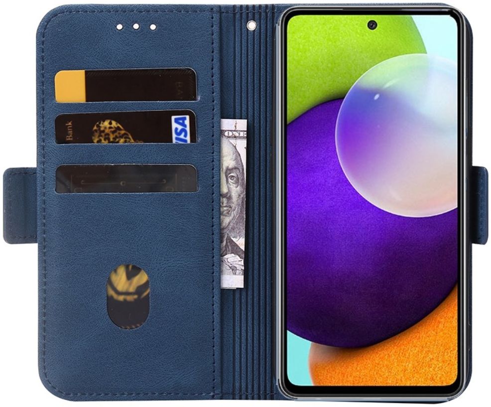 Samsung Galaxy A52 / A52S Hoesje Kunstleer Wallet Book Case Blauw afbeelding 1