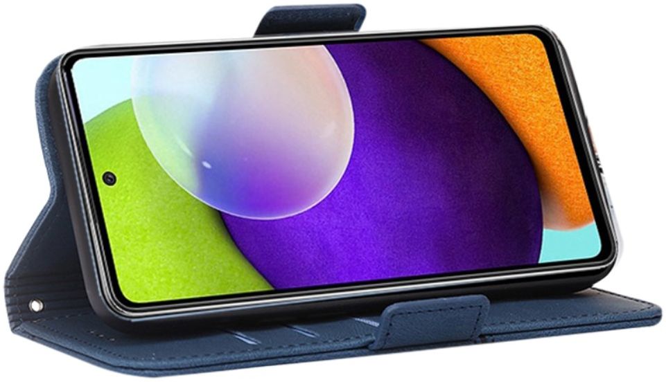 Samsung Galaxy A52 / A52S Hoesje Kunstleer Wallet Book Case Blauw afbeelding 3