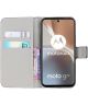 Motorola Moto G32 Hoesje Portemonnee Book Case Bloesem Print