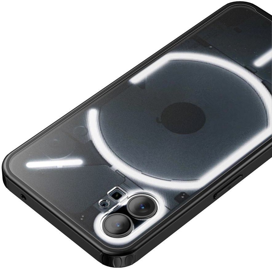 Nothing Phone (1) Hoesje Armor Back Cover Transparant Blauw afbeelding 4