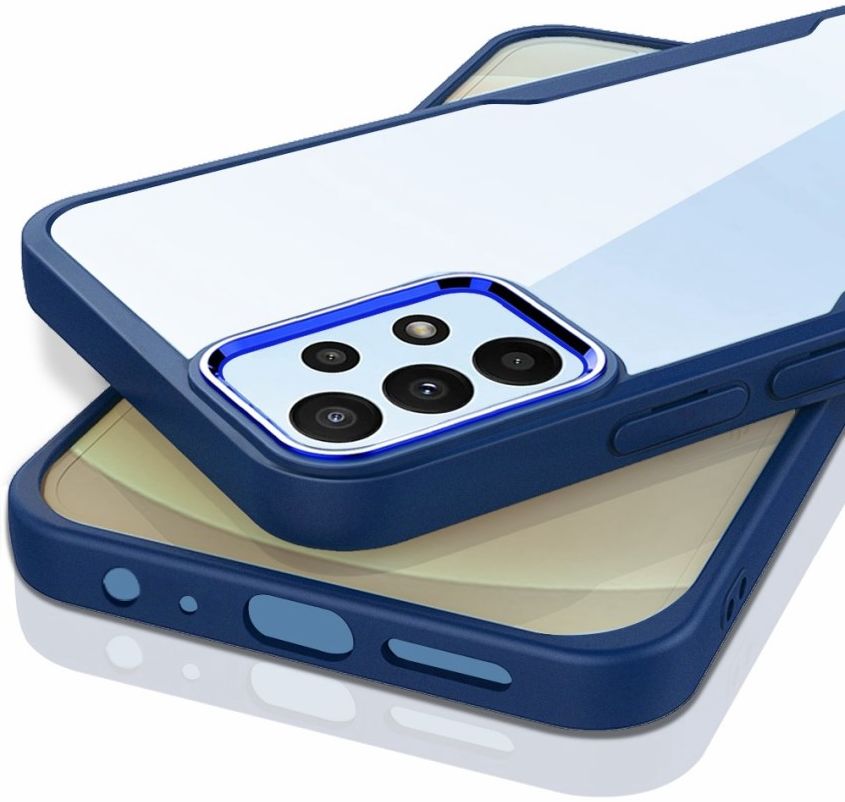 Samsung Galaxy A52 / A52S Hoesje Back Cover Transparant Zwart afbeelding 3