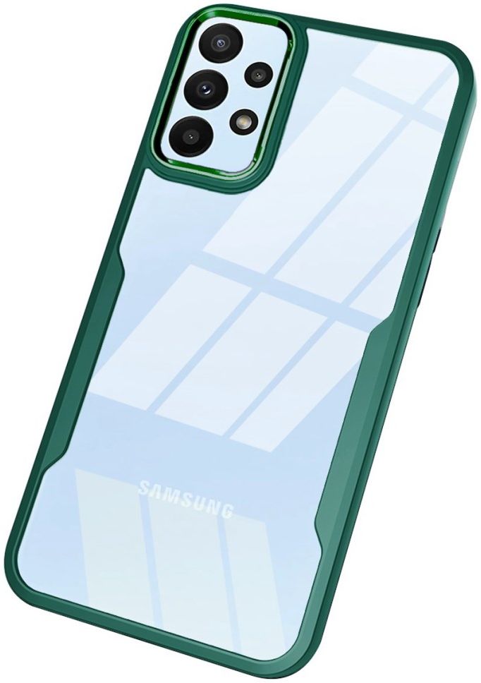 Samsung Galaxy A52 / A52S Hoesje Back Cover Transparant Groen afbeelding 1