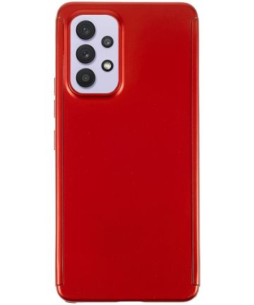Samsung Galaxy A52 / A52S Hoesje Back Cover Rood + Tempered Glass Hoesjes