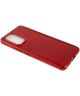 Samsung Galaxy A52 / A52S Hoesje Back Cover Rood + Tempered Glass