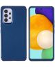 Samsung Galaxy A52 / A52S Hoesje Back Cover Blauw + Tempered Glass