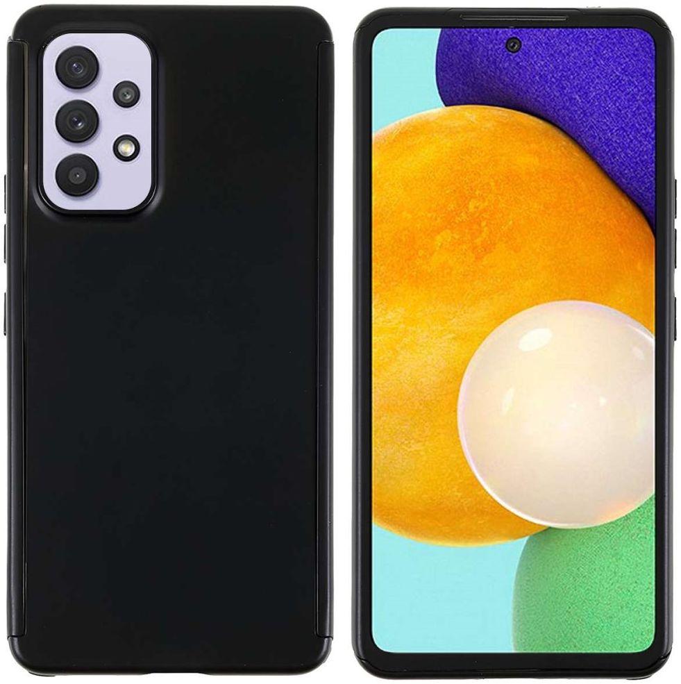 Samsung Galaxy A52 / A52S Hoesje Back Cover Zwart + Tempered Glass afbeelding 2