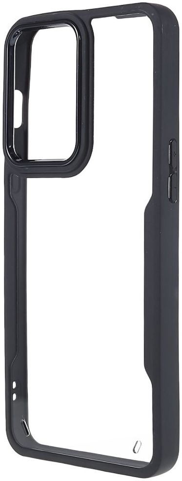 OnePlus Nord 2T Hoesje Hybride Back Cover Transparant/Zwart afbeelding 2