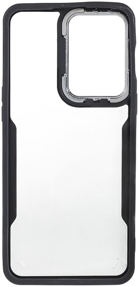 OnePlus Nord 2T Hoesje Hybride Back Cover Transparant/Zwart afbeelding 3