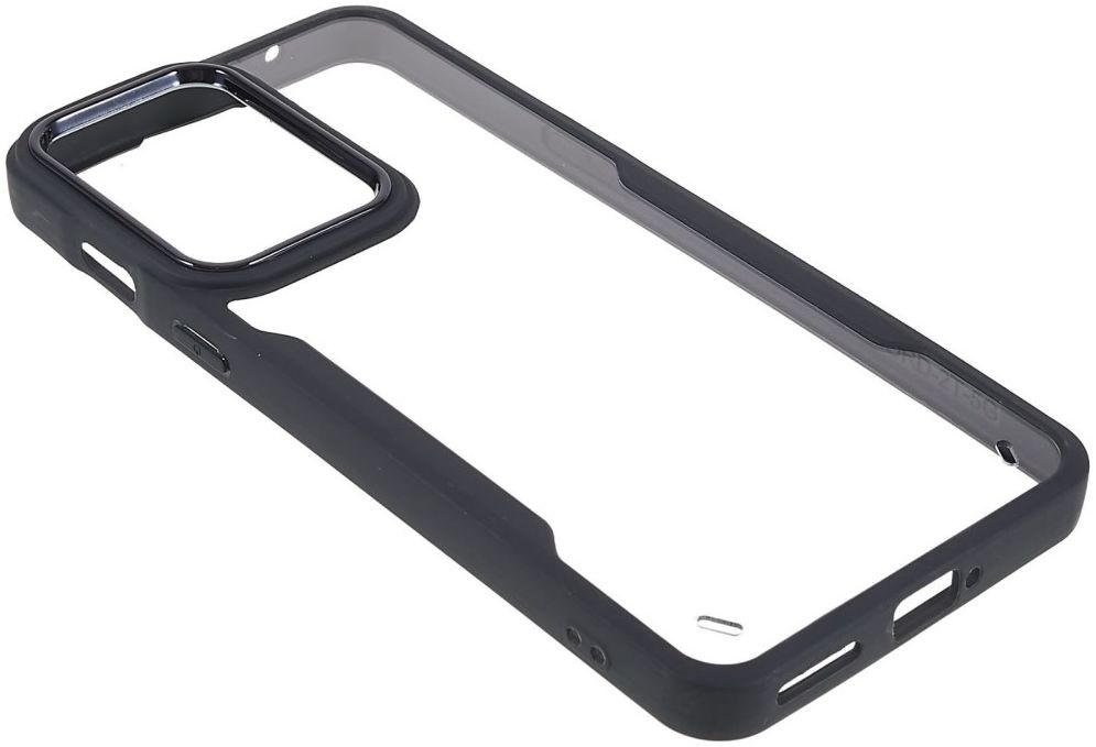 OnePlus Nord 2T Hoesje Hybride Back Cover Transparant/Zwart afbeelding 4