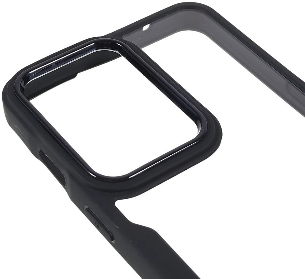 OnePlus Nord 2T Hoesje Hybride Back Cover Transparant/Zwart afbeelding 6