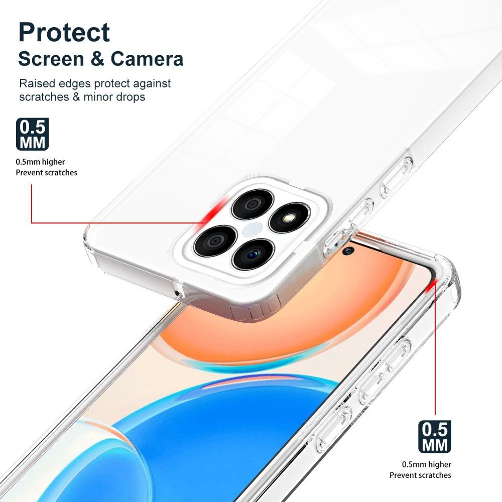 Honor X8 Hoesje Schokbestendig Back Cover Transparant Wit afbeelding 3