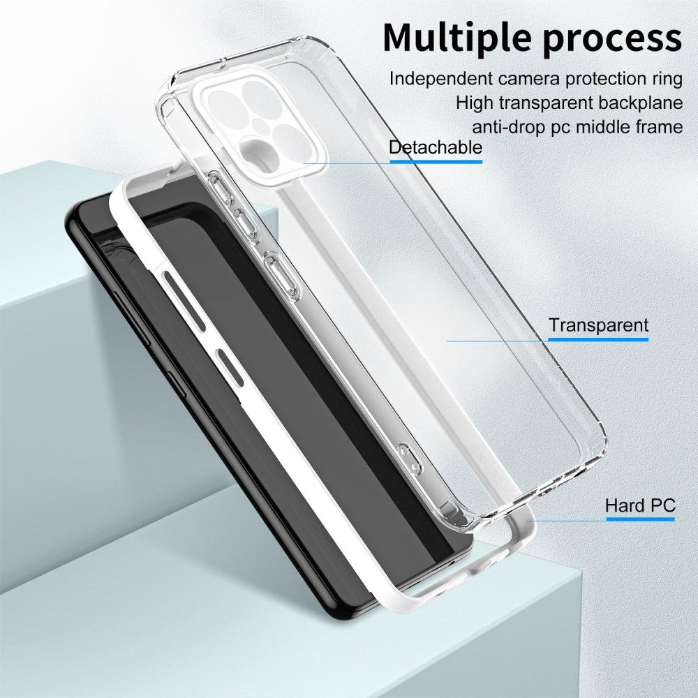 Honor X8 Hoesje Schokbestendig Back Cover Transparant Wit afbeelding 4