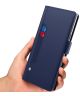 Samsung Galaxy A52 / A52S Hoesje met Kaarthouder en Spiegel Blauw