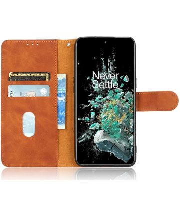 OnePlus 10T Hoesje Portemonnee Book Case Bruin Hoesjes