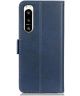 Sony Xperia 5 IV Hoesje Vintage Wallet Book Case Blauw
