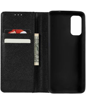 Nokia G60 Hoesje Wallet Book Case Kunstleer Zwart Hoesjes