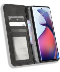 Motorola Edge 30 Fusion Hoesje Wallet Book Case Kunstleer Zwart