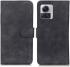 KHAZNEH Motorola Edge 30 Ultra Hoesje Retro Wallet Book Case Zwart afbeelding 2