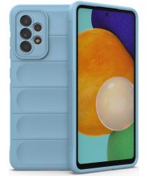 Samsung Galaxy A52 / A52S Hoesje Flexibel TPU Back Cover Lichtblauw