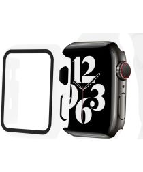 Apple Watch Ultra Hoesje Hard Plastic Bumper met Tempered Glass Wit
