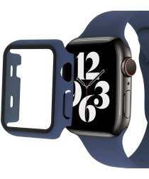 Apple Watch Ultra Hoesje Hard Plastic Bumper met Tempered Glass Blauw