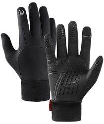 Winter Handschoenen Touchscreen Winddicht en Waterproof Zwart - Maat M