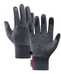Winter Handschoenen Touchscreen Winddicht en Waterproof Grijs - Maat M