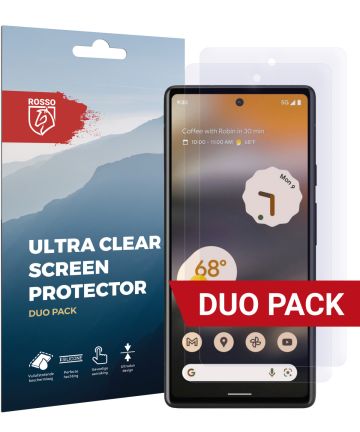 Rosso Google Pixel 6A Ultra Clear Screen Protector Duo Pack Screen Protectors