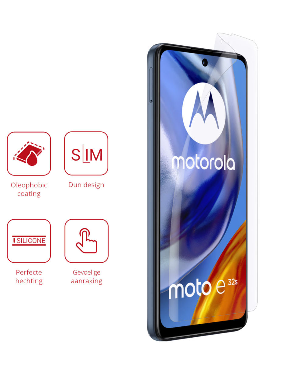 Rosso Motorola Moto E32S Ultra Clear Screen Protector Duo Pack afbeelding 2