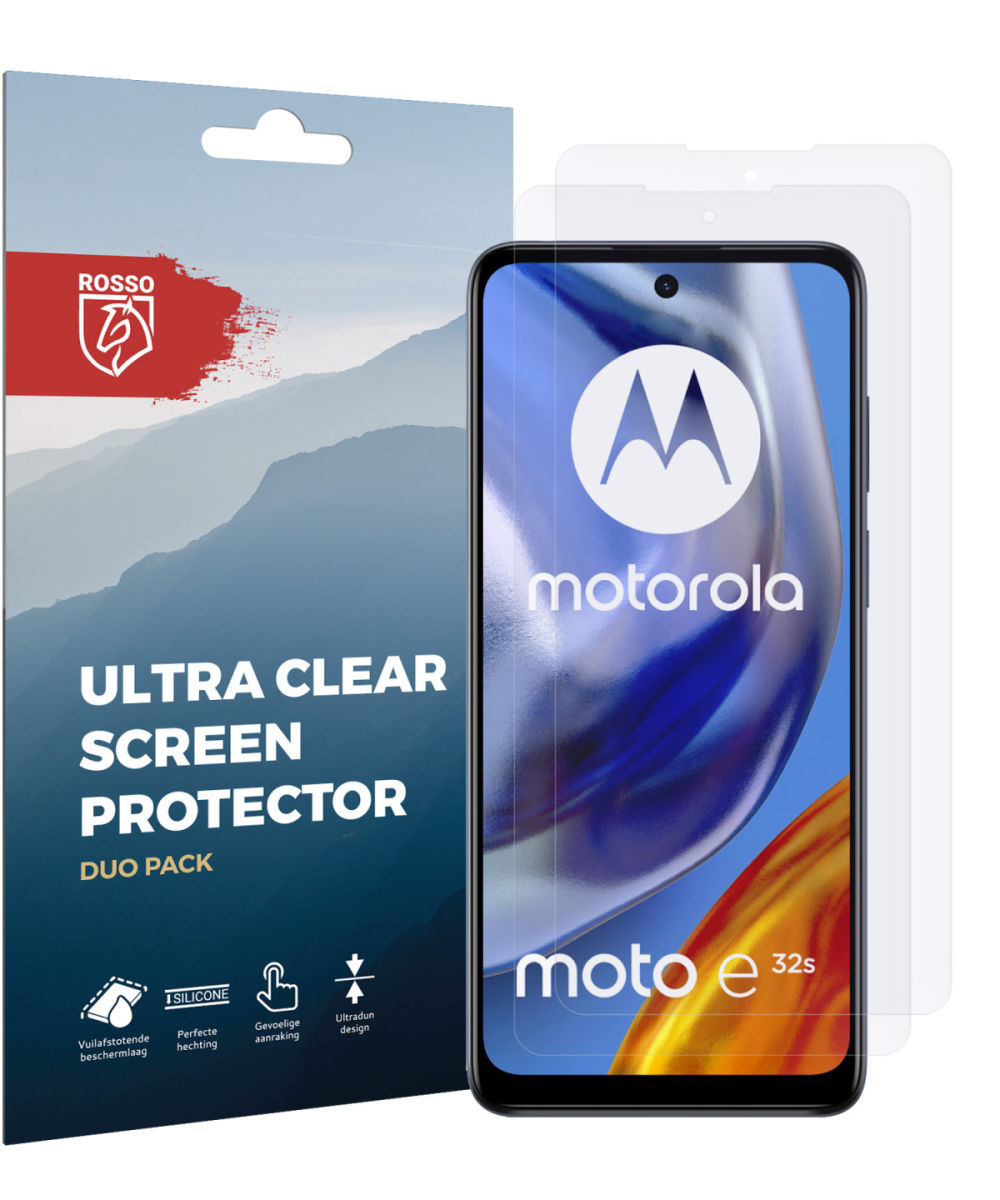 Rosso Motorola Moto E32S Ultra Clear Screen Protector Duo Pack afbeelding 6
